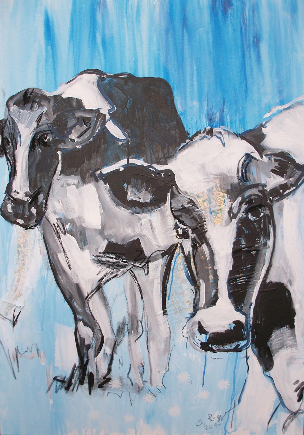 Winterkühe, 70 x 100 cm, EUR 350,–