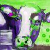 Kuh Bilder auf Leinwand: Pop Art Kuh, Kunstdruck kaufen