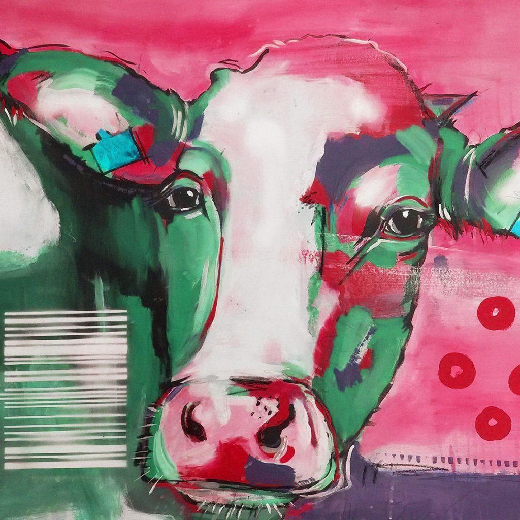 Pop Art Kuh, Kunstdruck kaufen, Kuh Leinwand