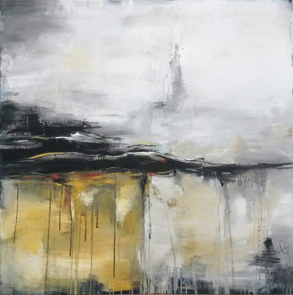 Unikat WEGE UND SPUREN; Originalgemäle 100 x 100 cm, abstract