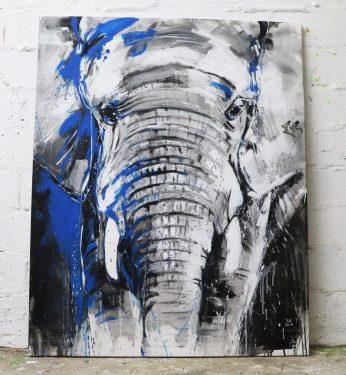Elefant Acrylmalerei auf Leinwand zeitgenössische Malerei