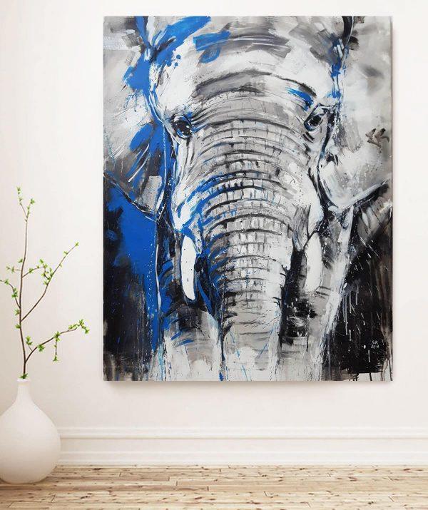 Kunstdruck Elefant