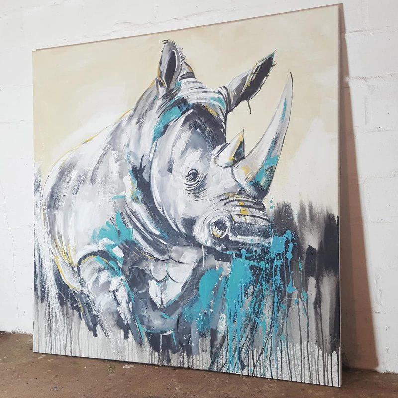 Rhino painting Malerei