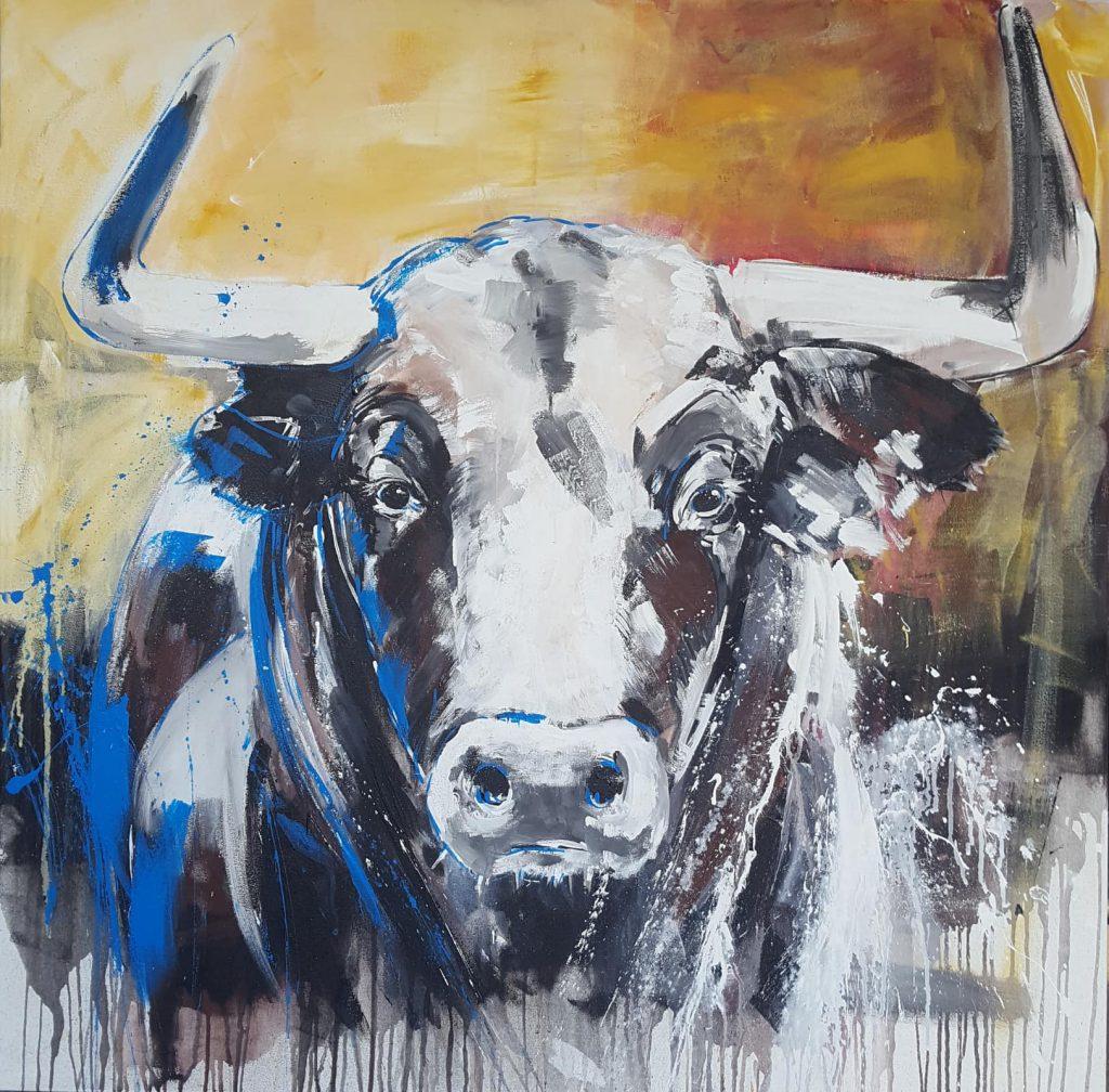 Stier kopf gemalt