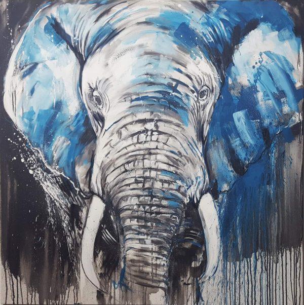 Elefant no 5 expressives Gemälde