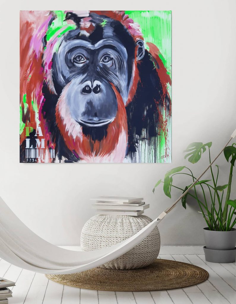 Orang Utan Pop Art Gemälde