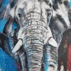 Elefant expressives Gemälde von Stefanie Rogge