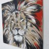 Löwe Gemälde bunt, Original auf Leinwand, zeitgenössische Malerei von Stefanie Rogge