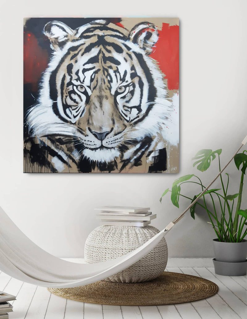 Original Gemälde Tiger von Stefanie Rogge