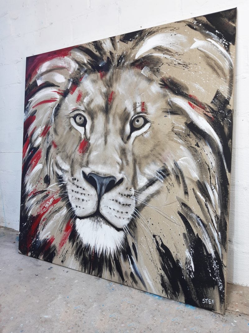 Löwenkopf modernes Gemälde