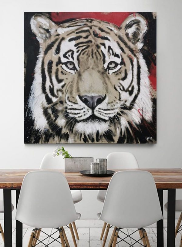 Tiger Kopf Original modernes Gemälde