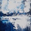 Abstrakte Kunst in Blau und Weiß