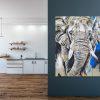 Elefant Gemälde im Raum