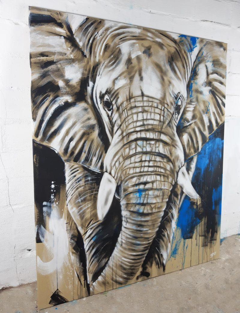 Original Elefant Gemälde