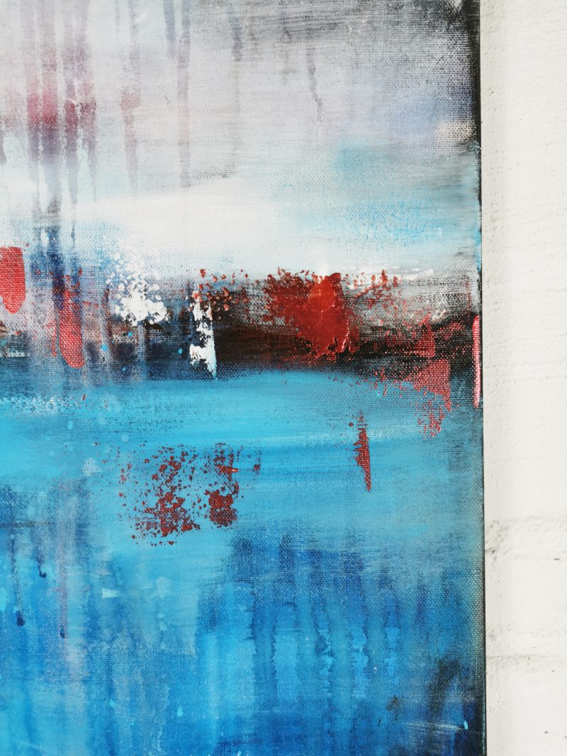 Abstraktes Gemälde Blau