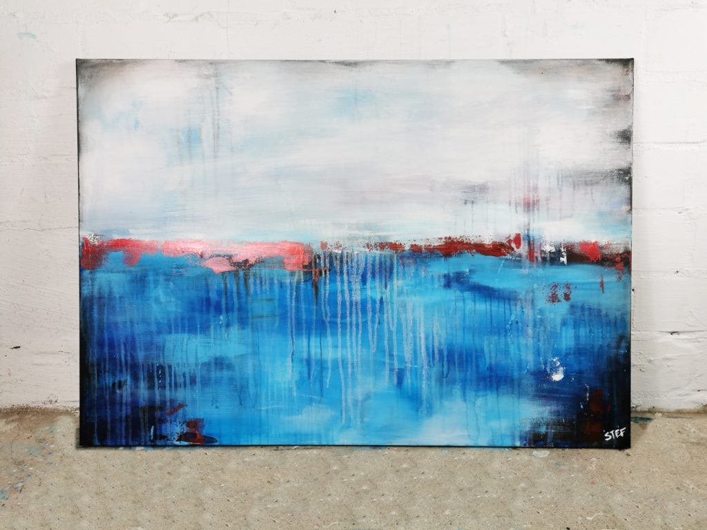 Abstraktes Gemäldes Blau