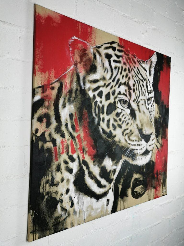 Original Wandbild Leopard