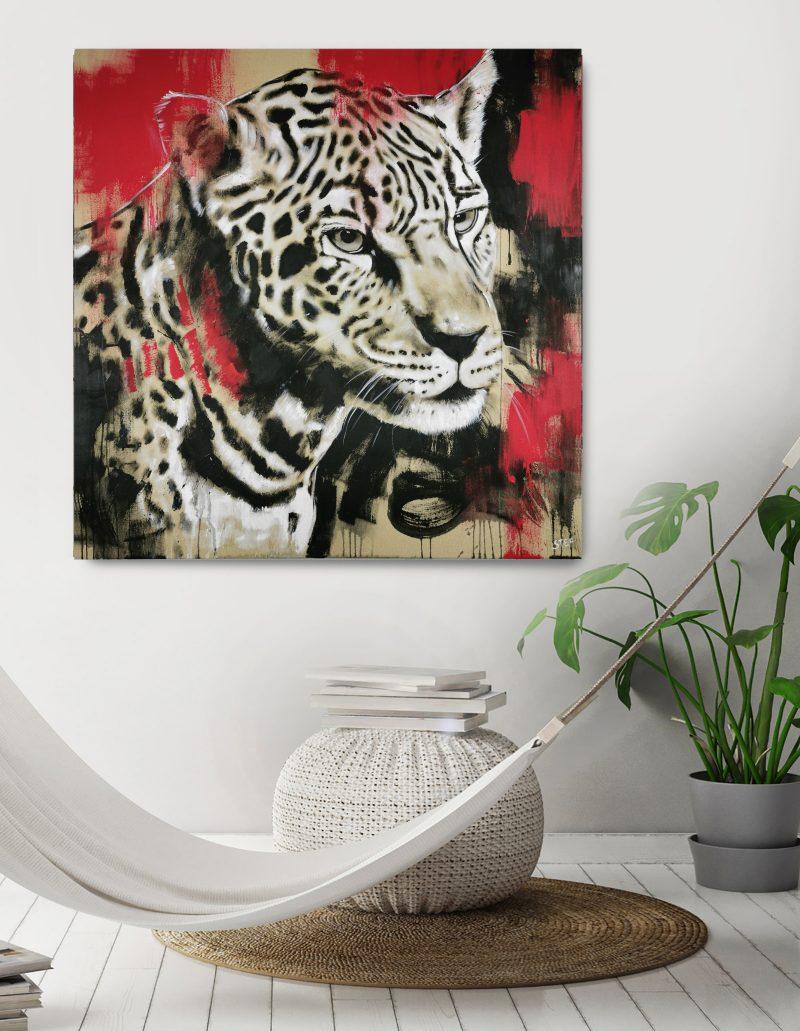 Original Wandbild Leopard