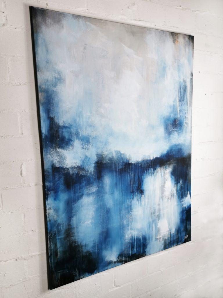 Abstrakte Malerei Blau