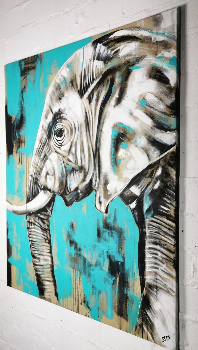 Acrylgemälde Elefant