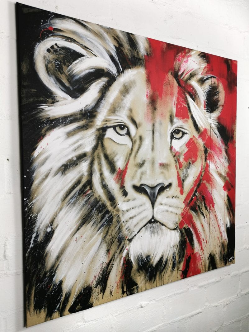 Gemälde Löwenkopf 13 von Stefanie Rogge