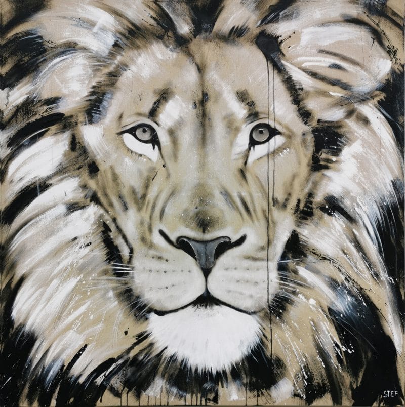 Gemälde Löwe Löwenkopf