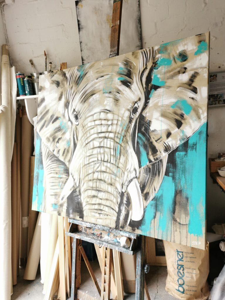 Elefant großes Leinwandbild modern