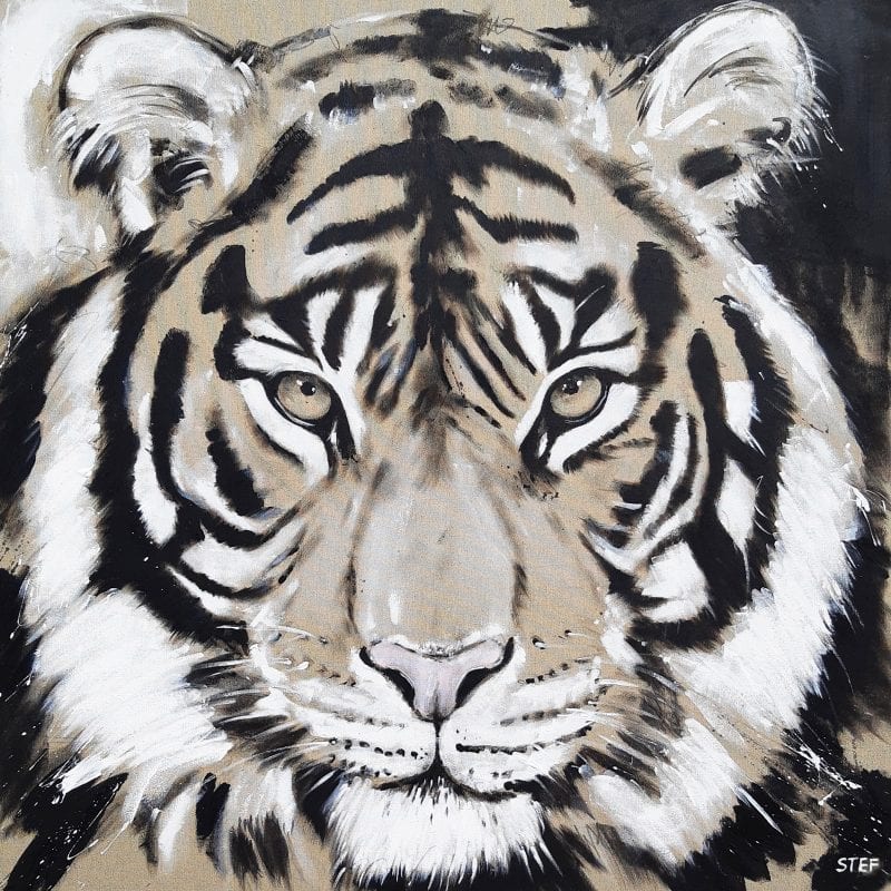 Kunstdruck Tiger Kopf