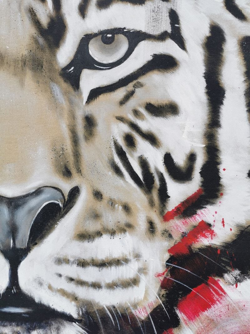 Gemälde Tiger Tigerkopf modern