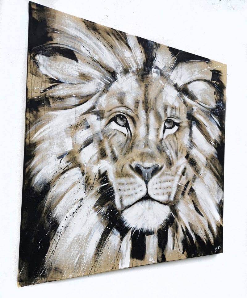 Wandbild Löwenkopf