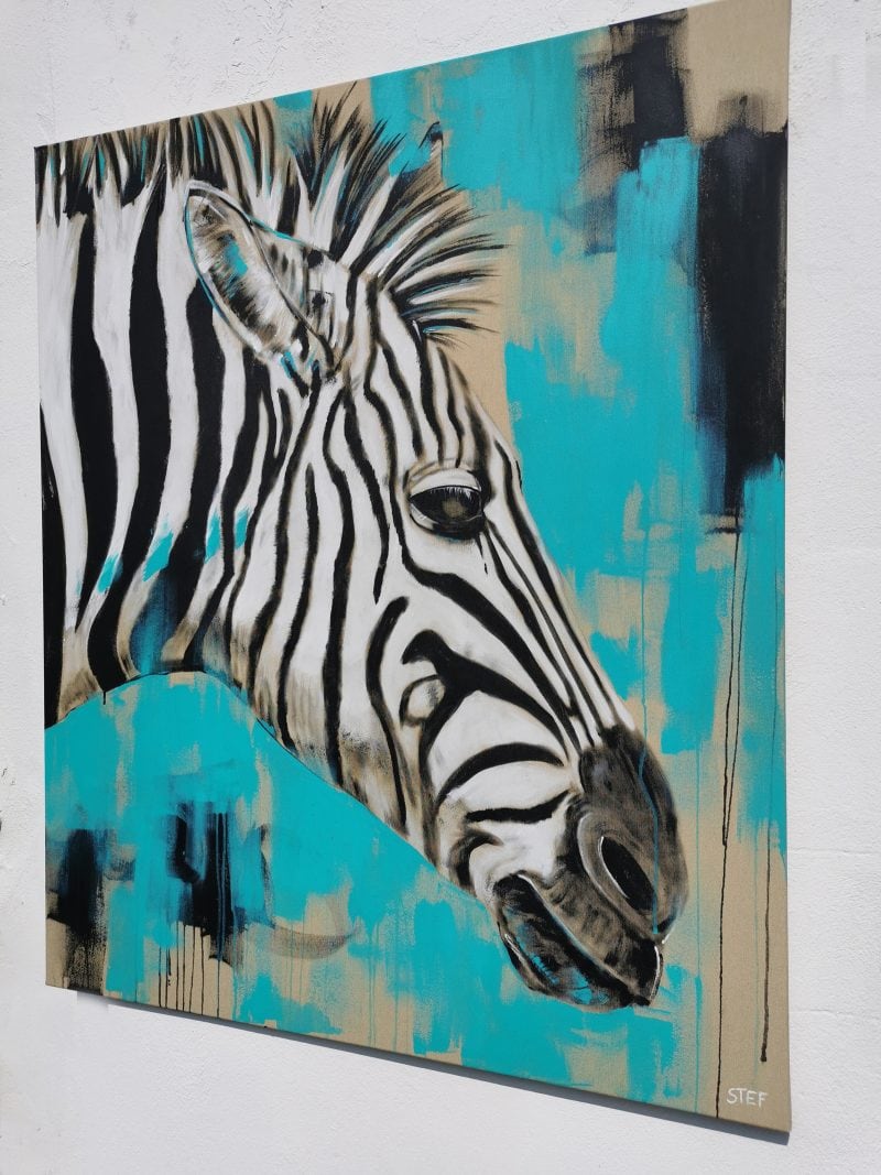 Zebra modernes großformatiges Gemälde