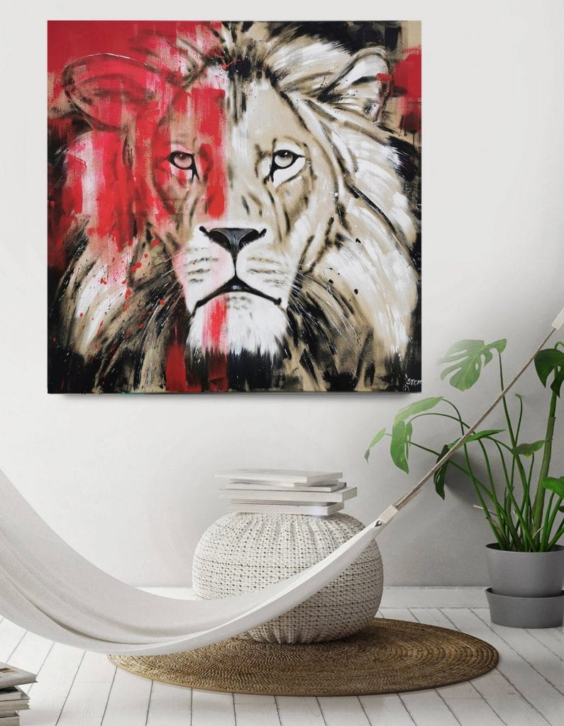 Gemälde Löwe 22, Künstlerin Stefanie