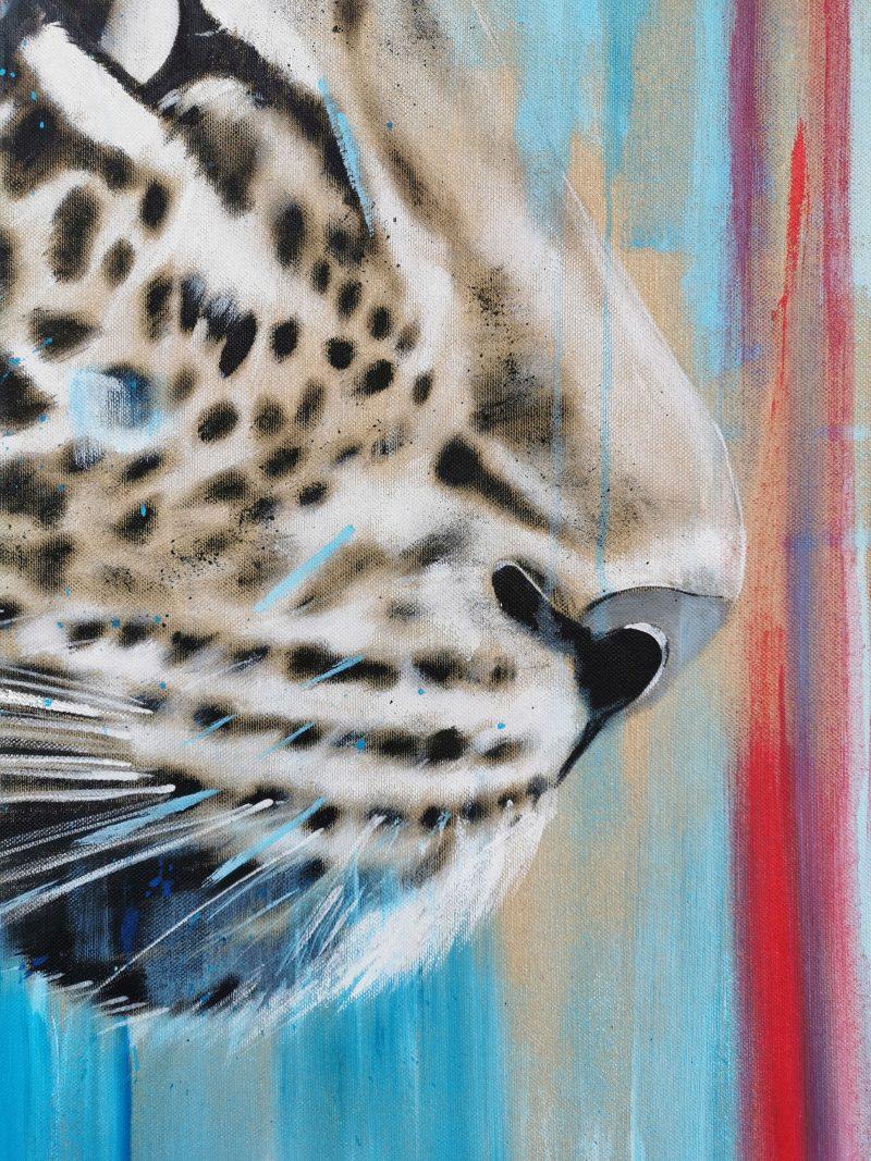 Detail Gemälde Leopard