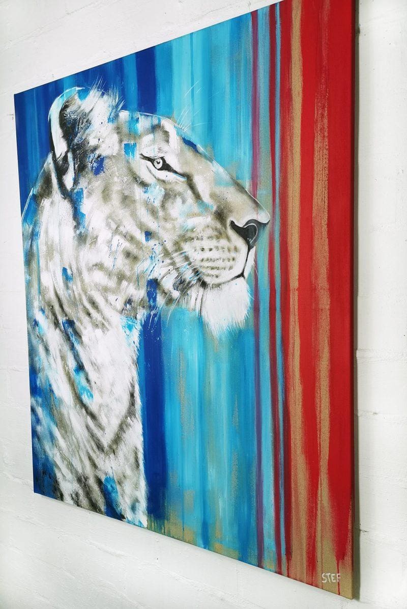 Acrylgemälde auf Leinwand Löwin
