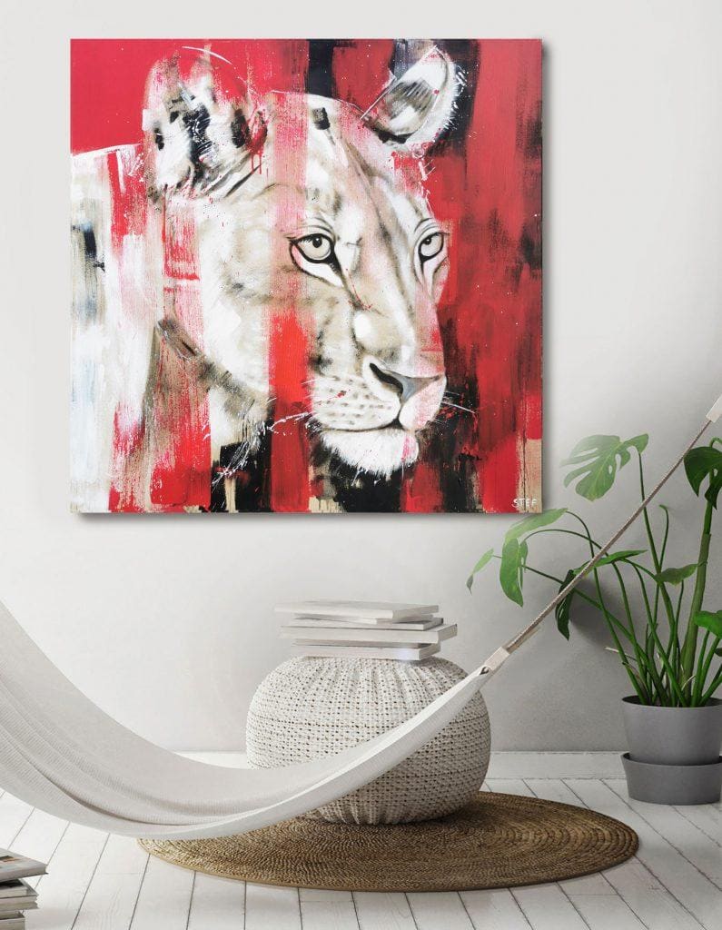 Löwin Gemälde modern