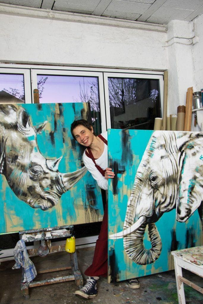 Stefanie Rogge im Atelier