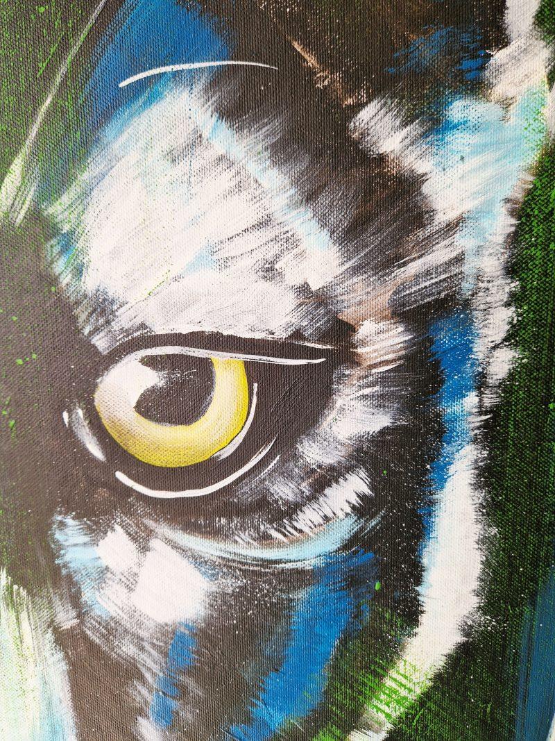 Panther #2 expressiv Bild auf Leinwand