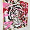 Tiger semiabstraktes Gemälde