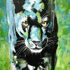 Panther Wandbild, nach Original expressiver Malerei