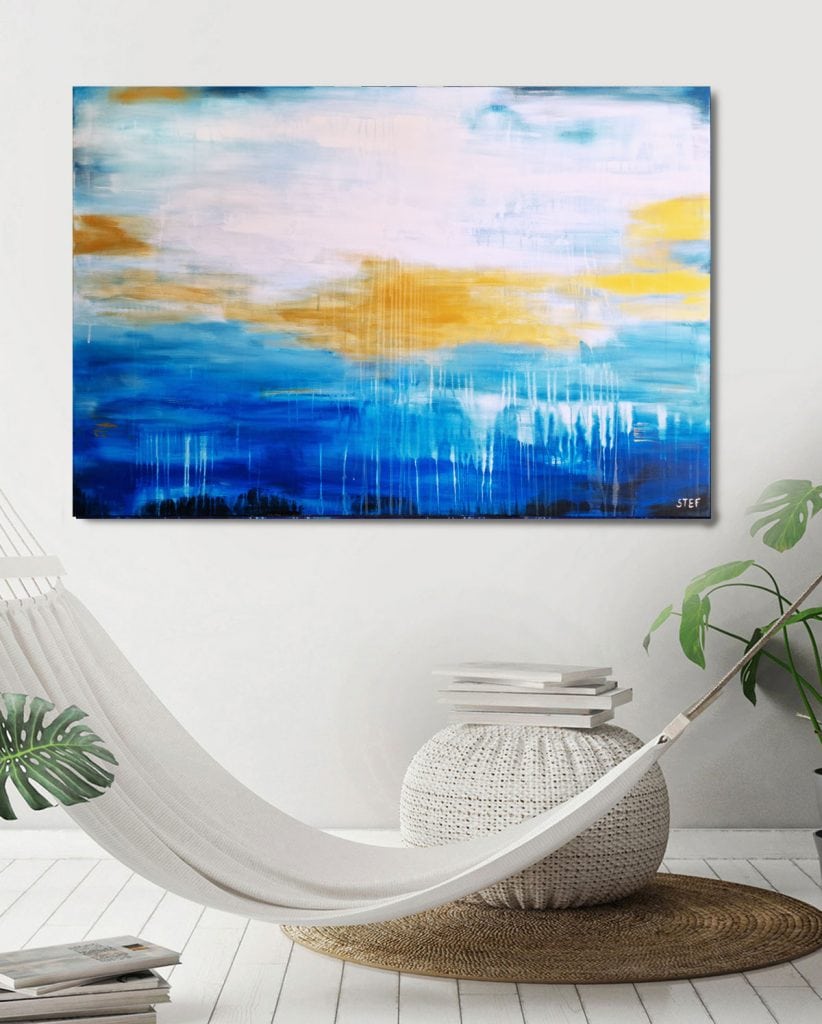 XXL Leinwandbild Meer abstrakt