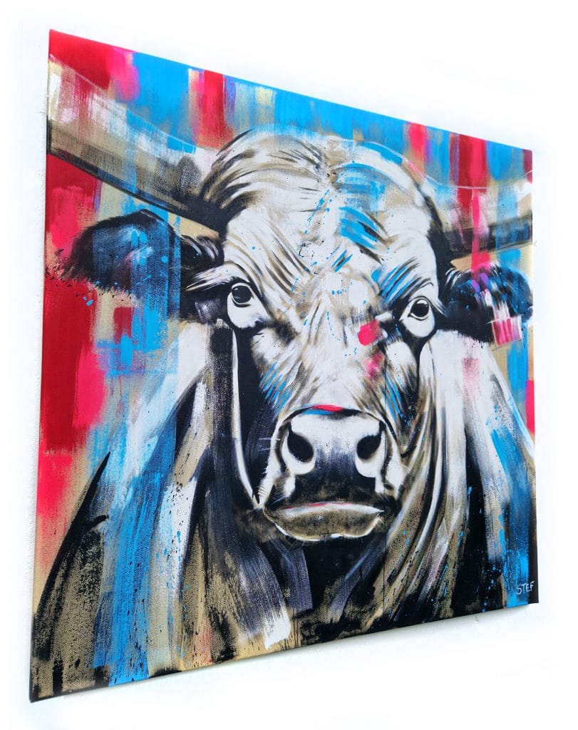 Stier Bild auf Leinwand