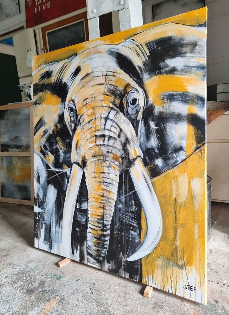 Elefant Gemälde groß