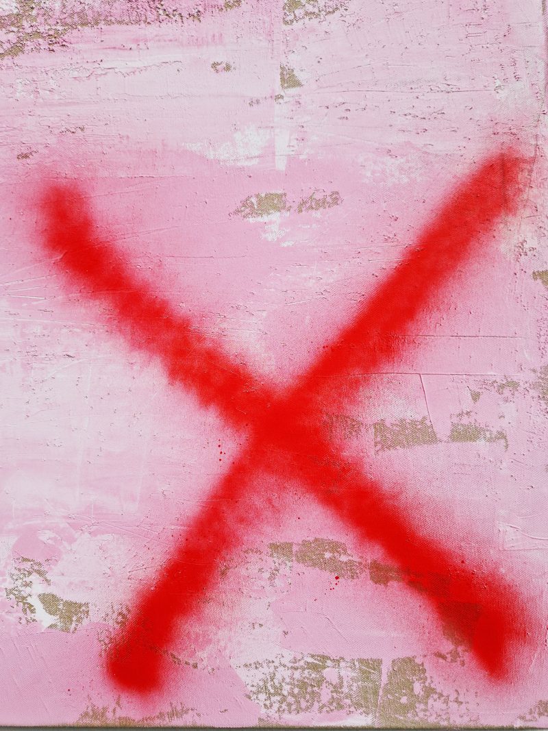 Detail - KORALLE -Bild abstrakt rosa, Strukturbild Unikat