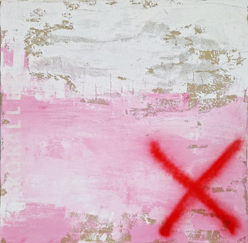 Gemälde - KORALLE -Bild abstrakt rosa, Strukturbild Unikat