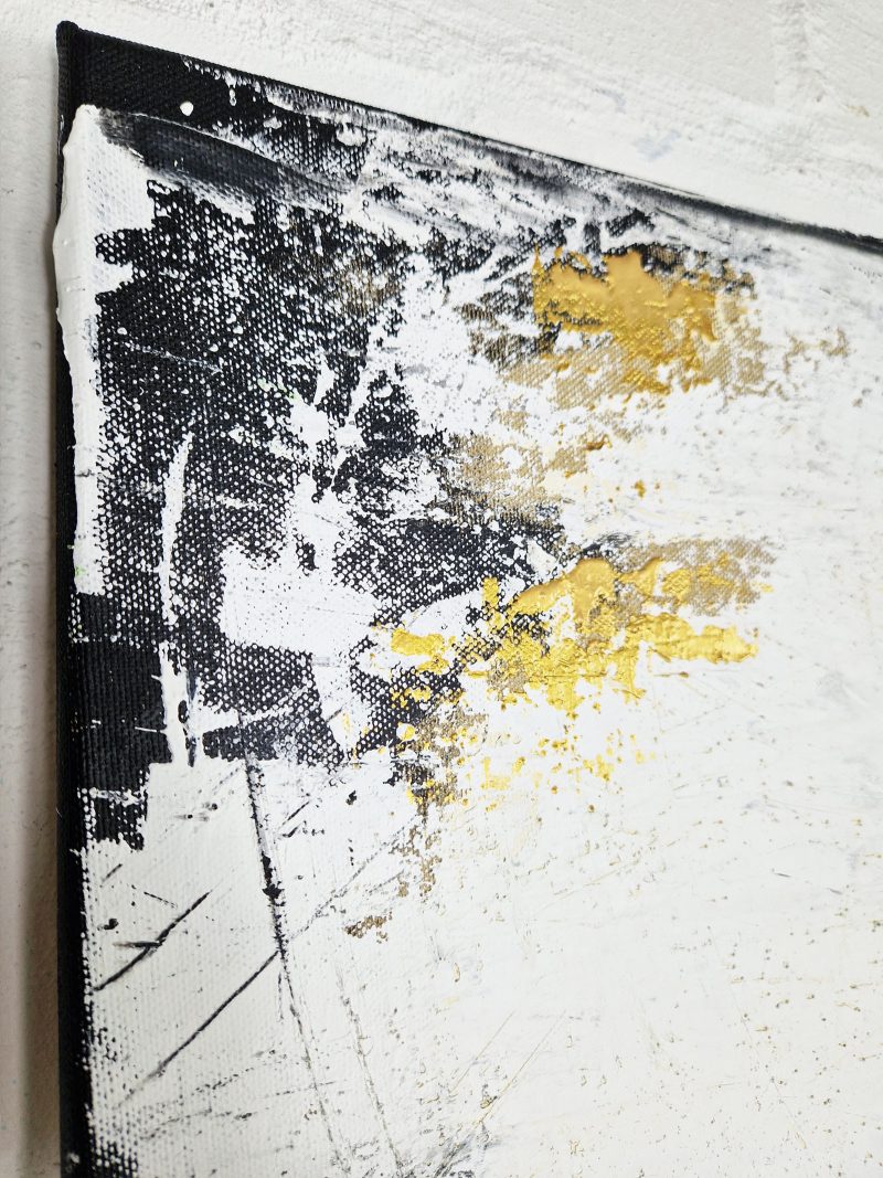 Detail Gemälde grün abstrakt - Waldspaziergang #2