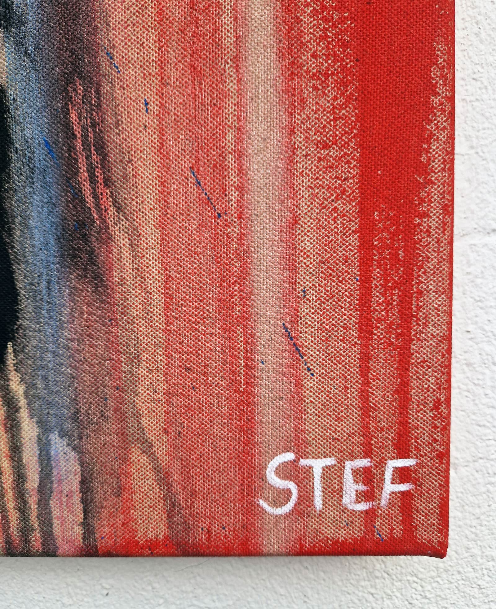 Detail, Gemälde Leopard #5 von Künstlerin Stefanie Rogge